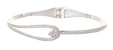 Equilibrium Sparkle Loop Silver Bangle